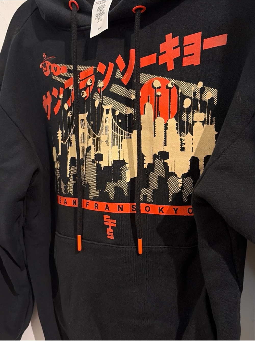 Disney Black Hoodie with Red and Cream Graphic - Picture 6 of 8